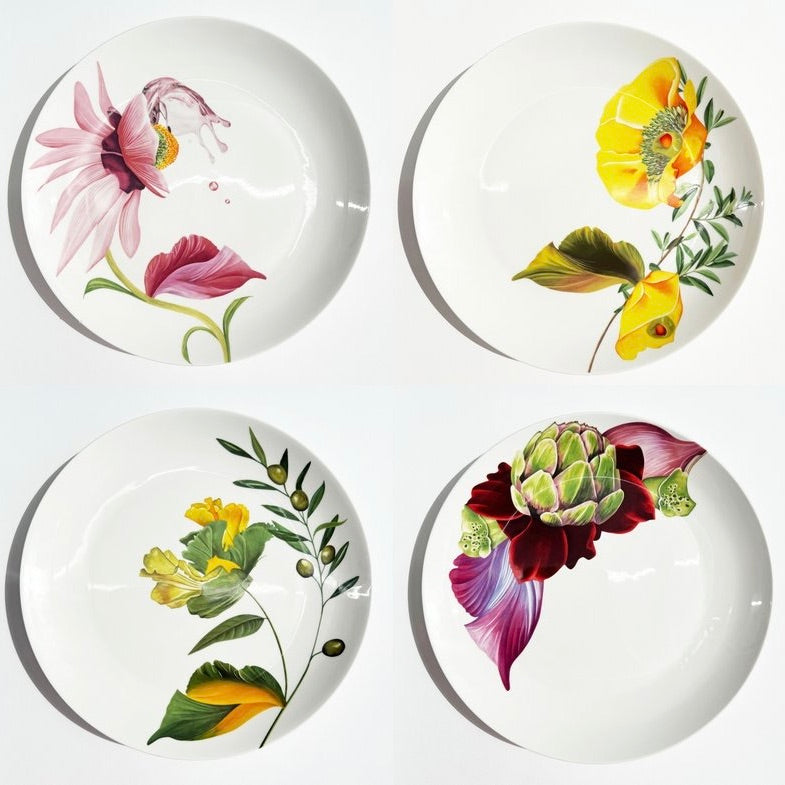 Botanical Wonders - Set van 4 dinerborden
