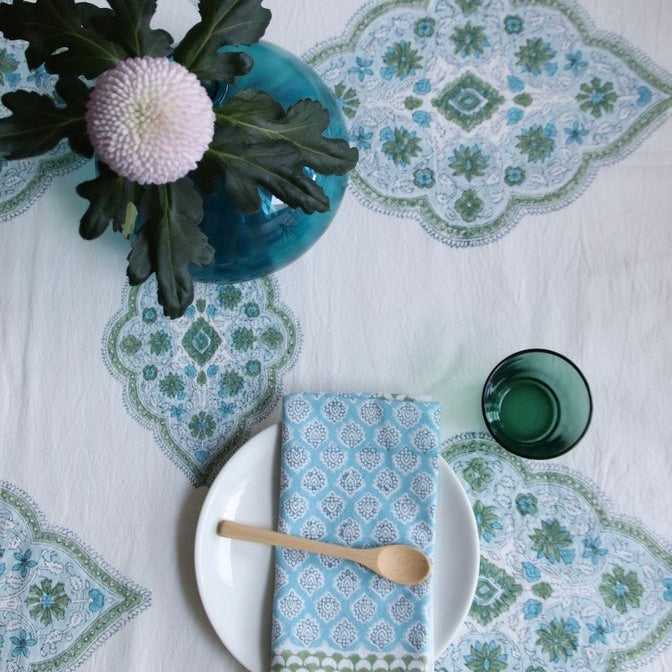 Tafellaken Hindi Blue