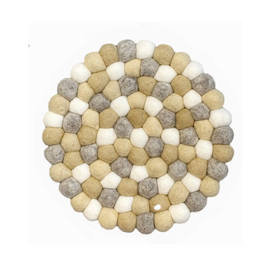 Dessous de verre Dots ocre
