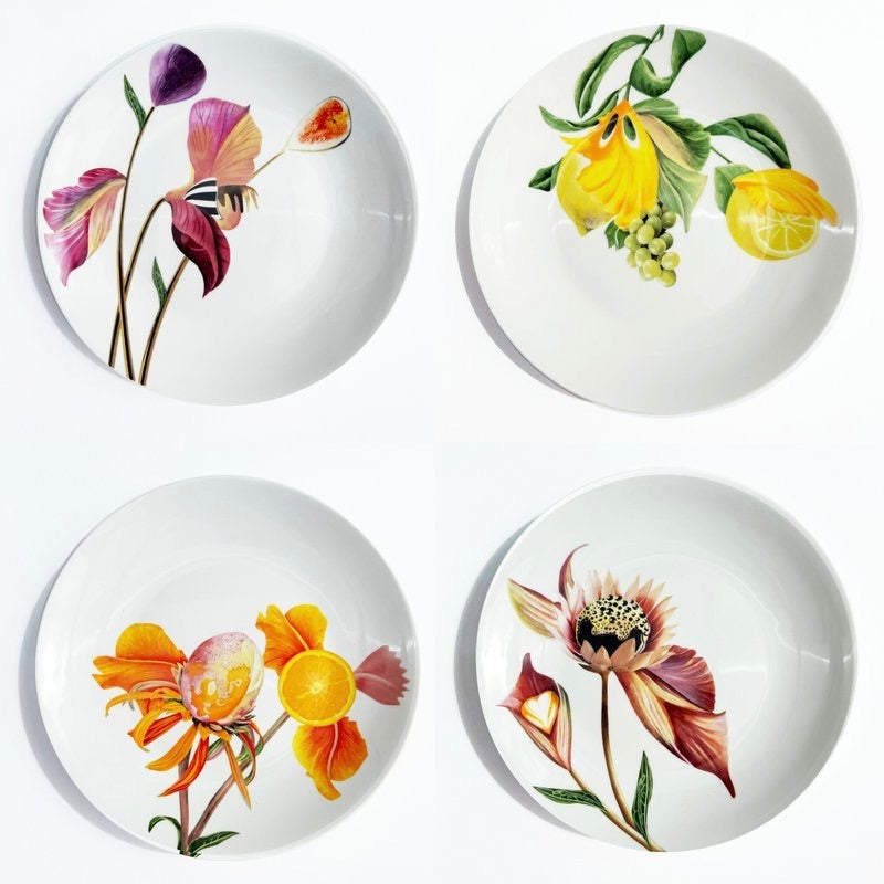 Botanical Wonders - Set van 4 ontbijtborden