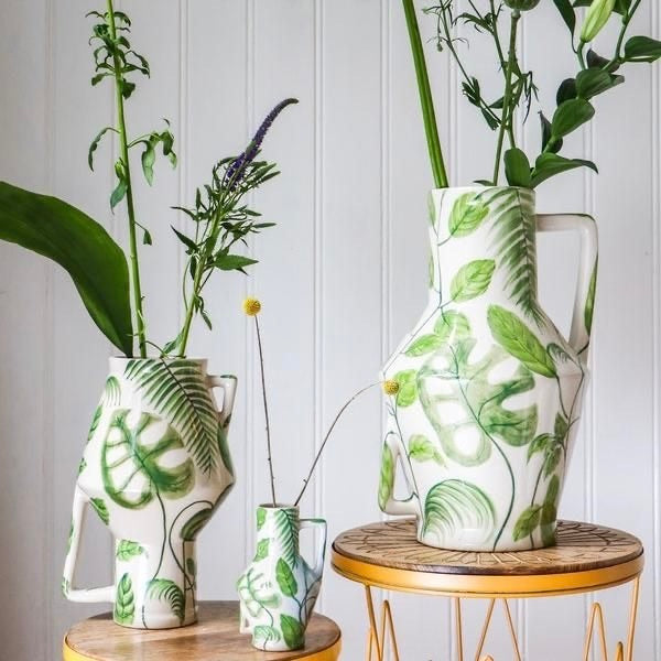 Handgeschilderde vaas Jungle - small