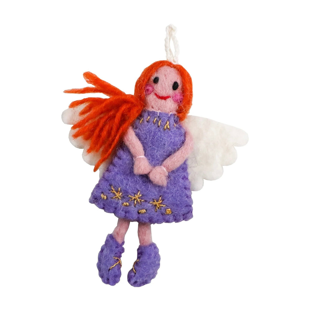 Angel of the world met paarse jurk