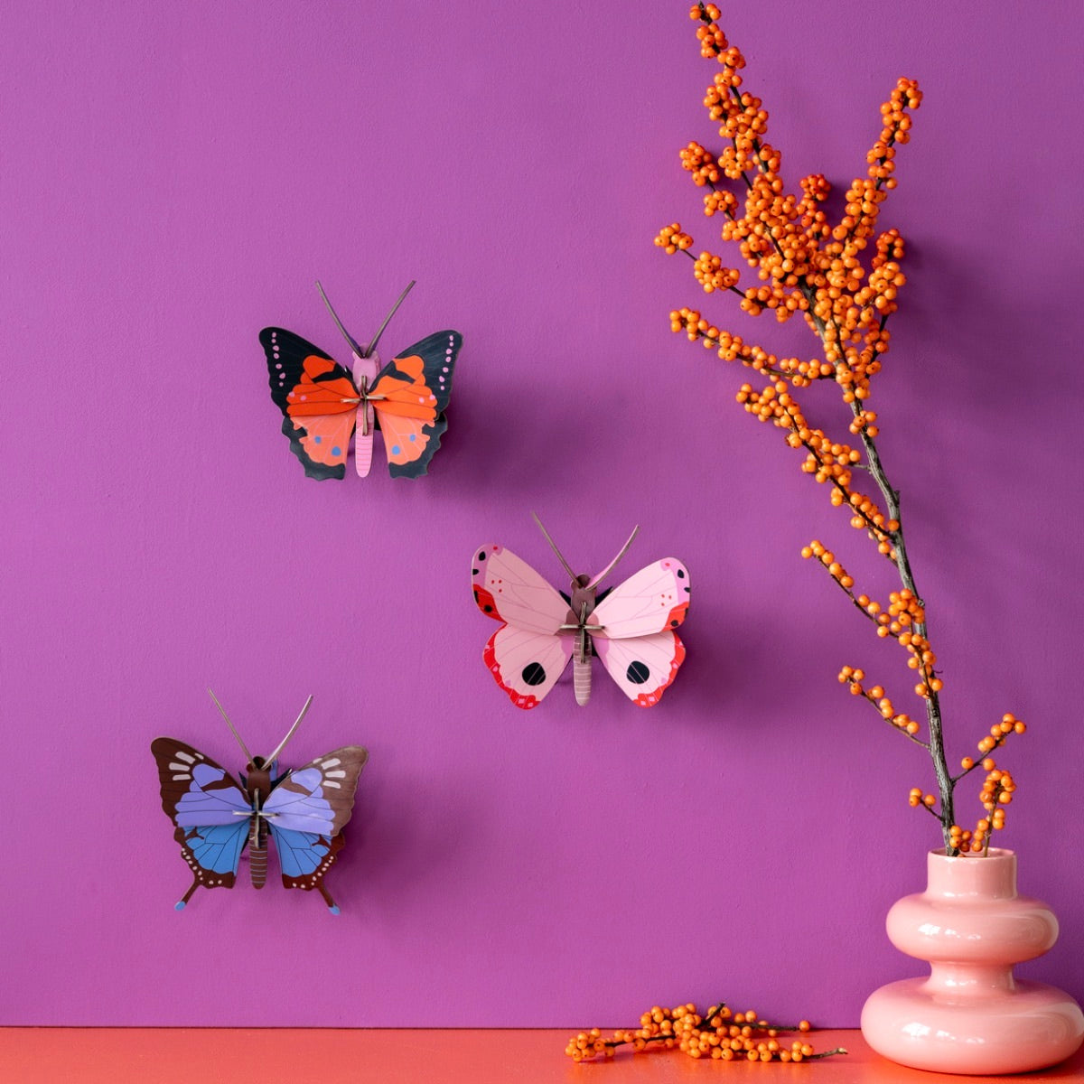 Papillon en cuivre moucheté