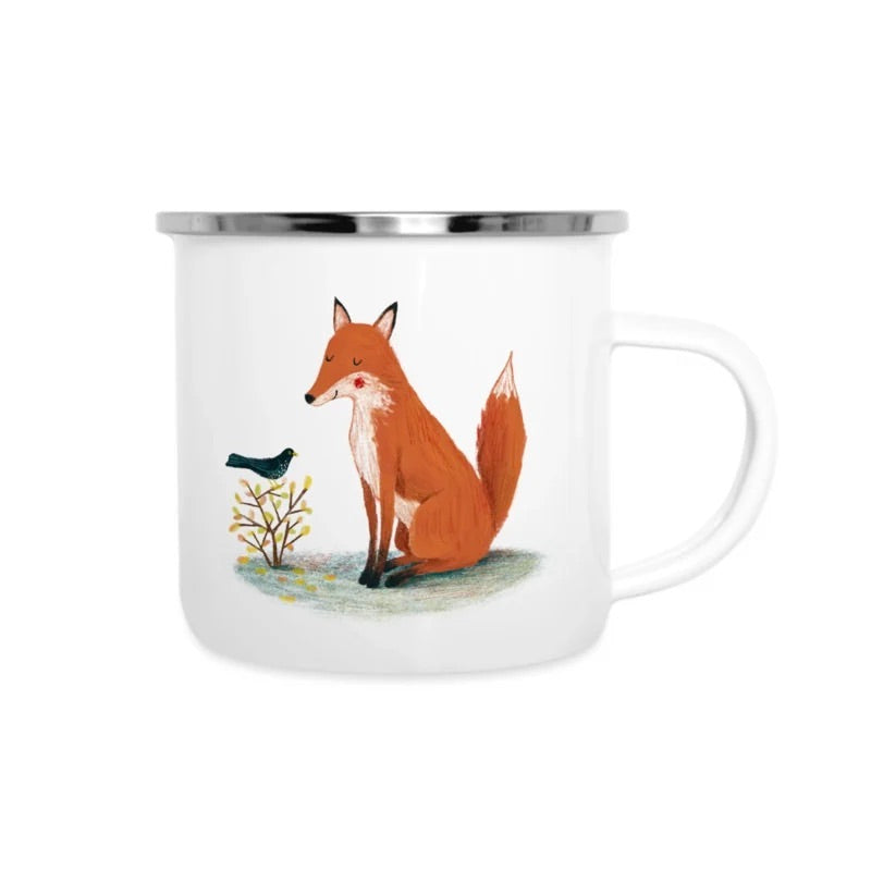 Mug émaillé illustré