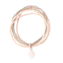 Load image into Gallery viewer, A Beautiful Story sieraden armband nirmala rozenkwarts zilver roze
