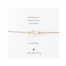 Charger l&#39;image dans la galerie, A Beautiful Story armband op kaartje gemstone card Citrine
