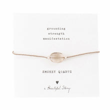 Load image into Gallery viewer, A Beautiful Story armband op kaartje gemstone card smokey quartz
