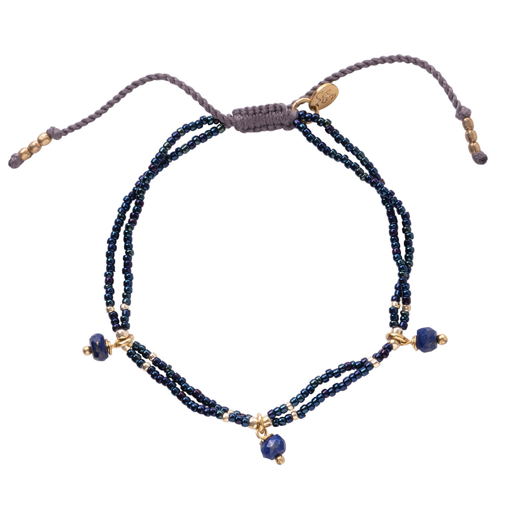 A Beautiful Story sieraden armband Honor lapis lazuli blauw