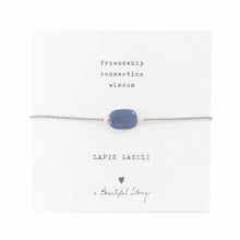 Load image into Gallery viewer, A Beautiful Story armband op kaartje gemstone card lapis lazuli
