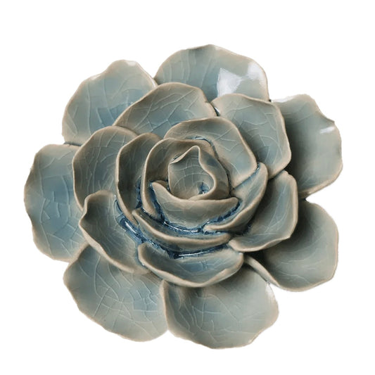 Wandbloem keramiek - Powder Blue Amandine Ranunculus