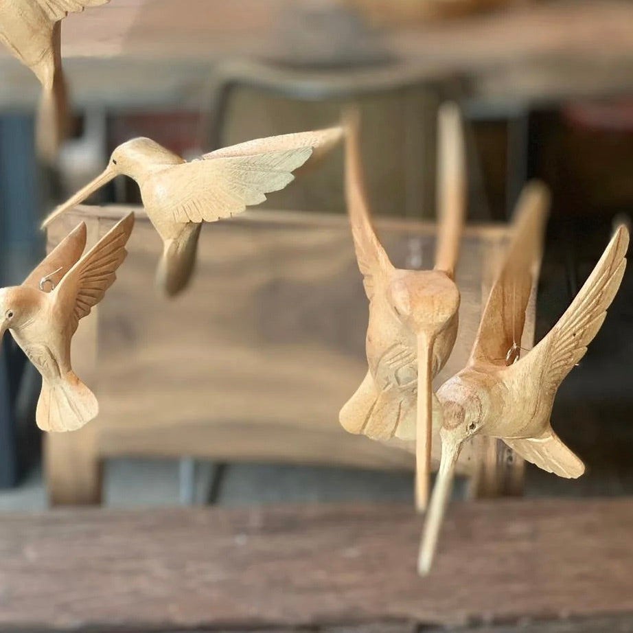 Houten kolibrie