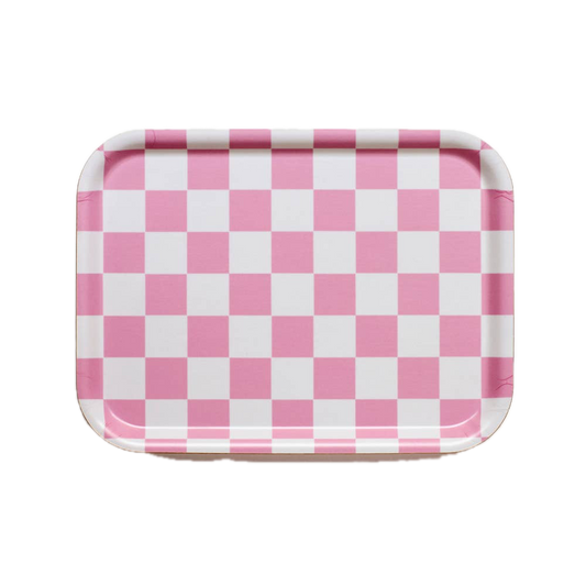 Dienblad Checket Rasberry-Cream