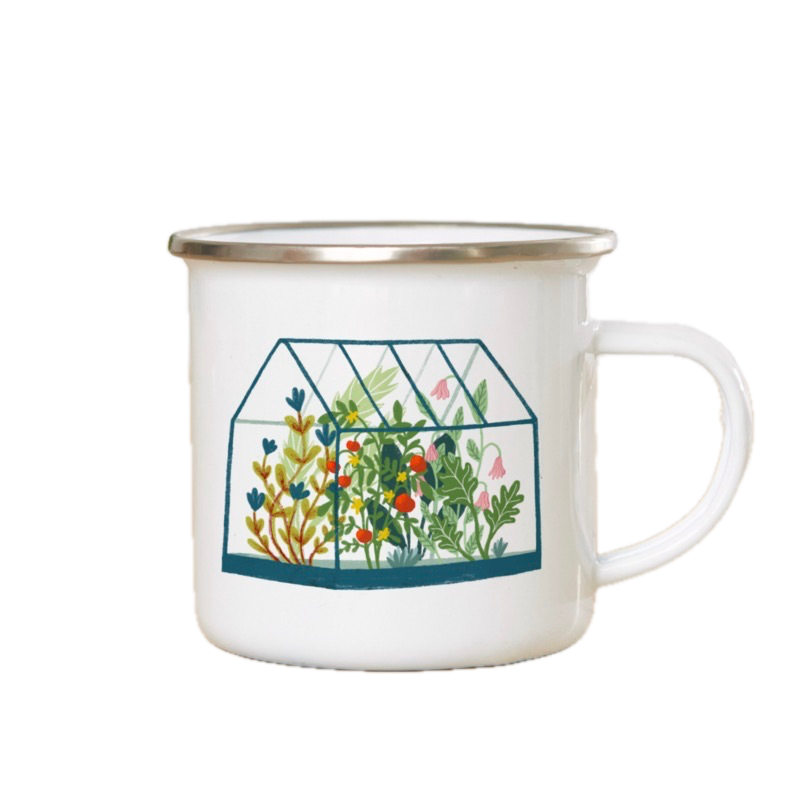 Emaille mok Greenhouse