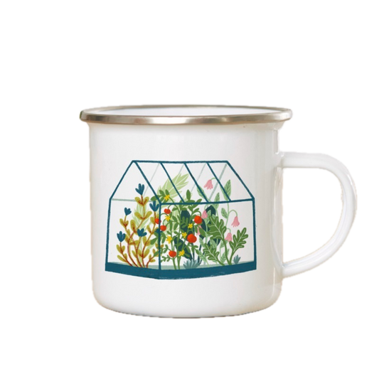 Emaille mok Greenhouse
