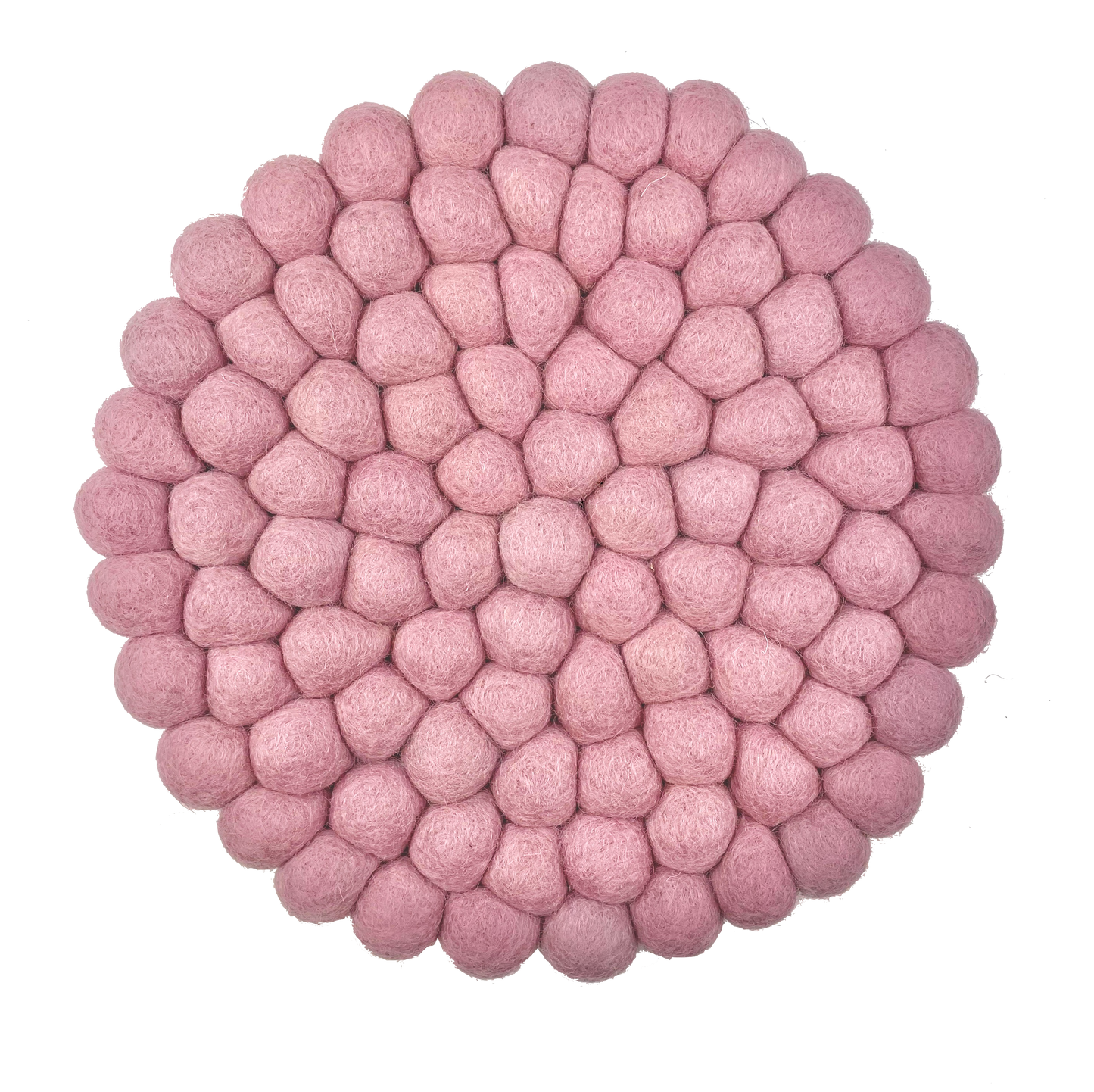 felt coaster in soft pink