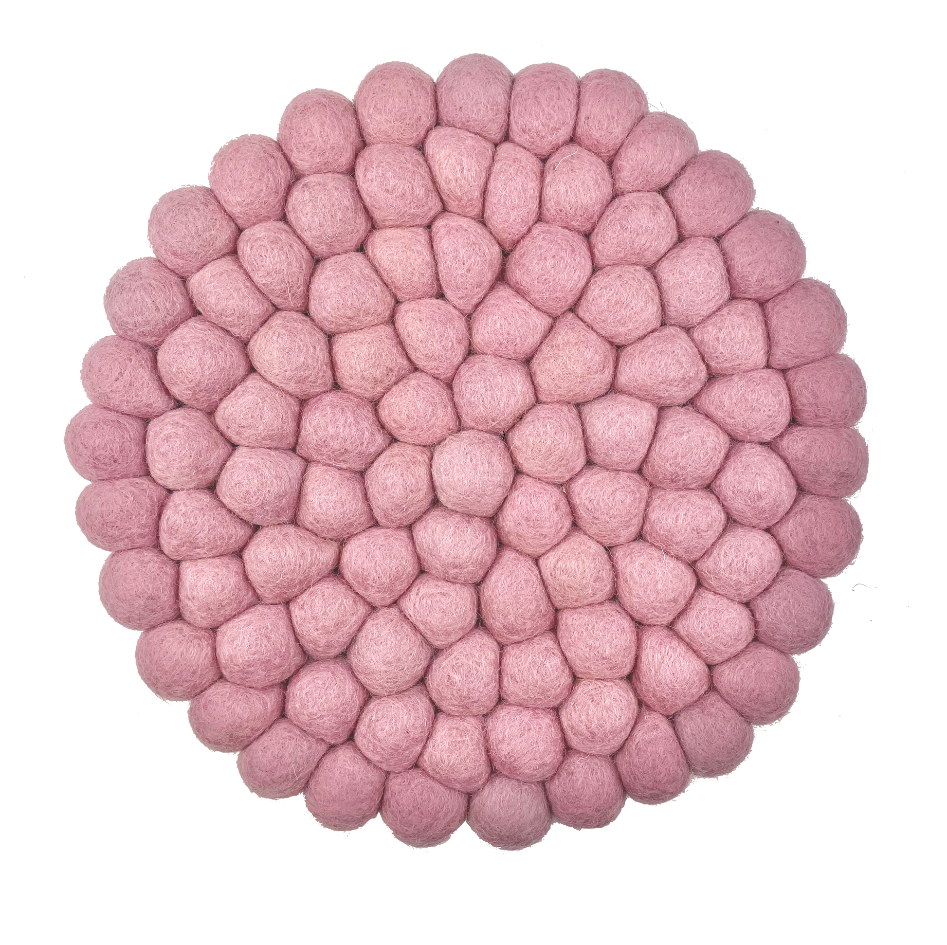 felt coaster in soft pink