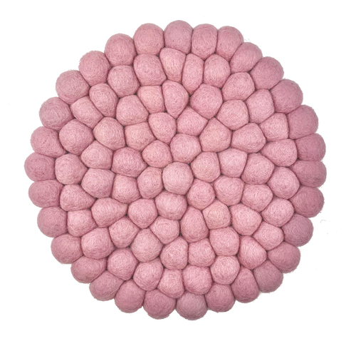 felt coaster in soft pink
