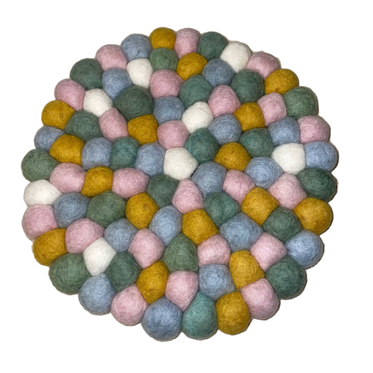 Bolletjes onderzetter pastel