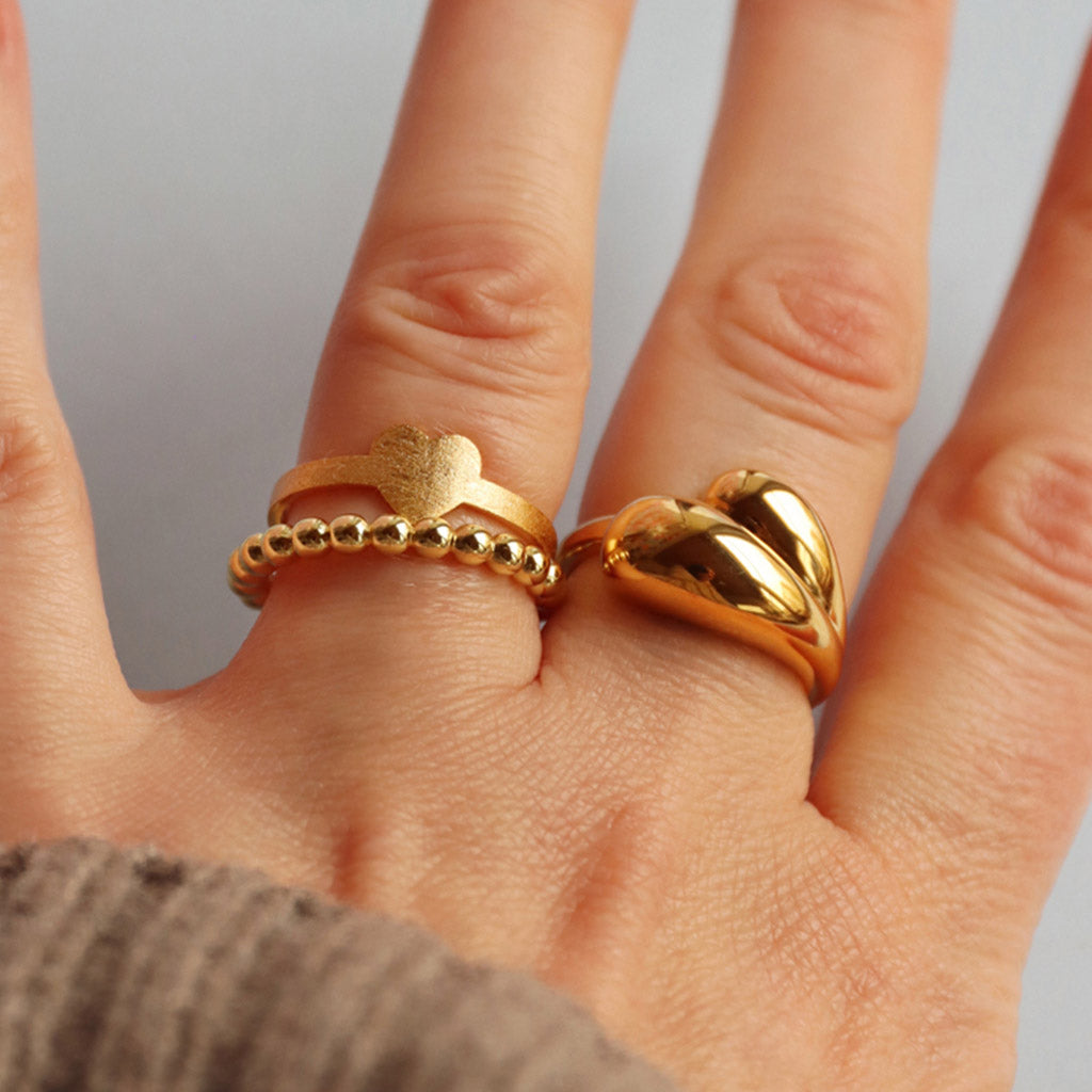 Ring Color Ball Gold Plated