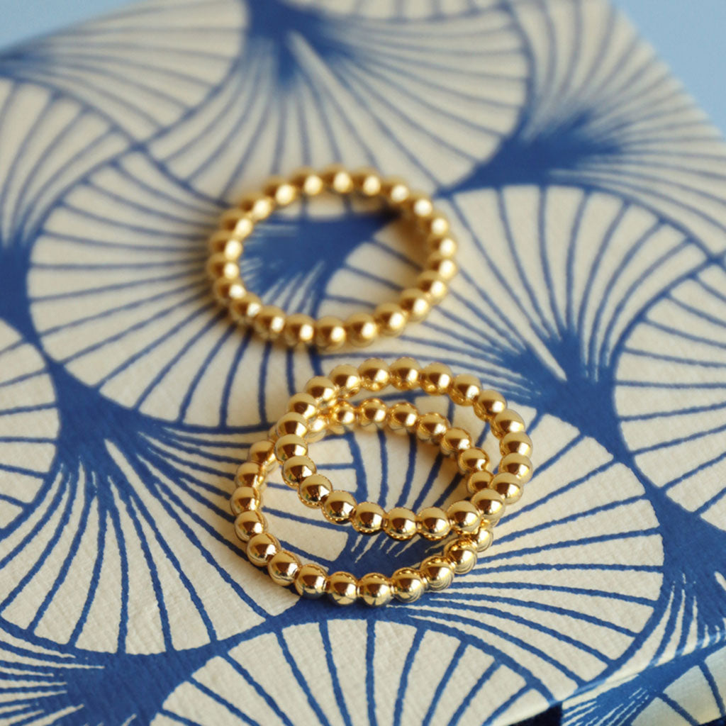 Ring Color Ball Gold Plated