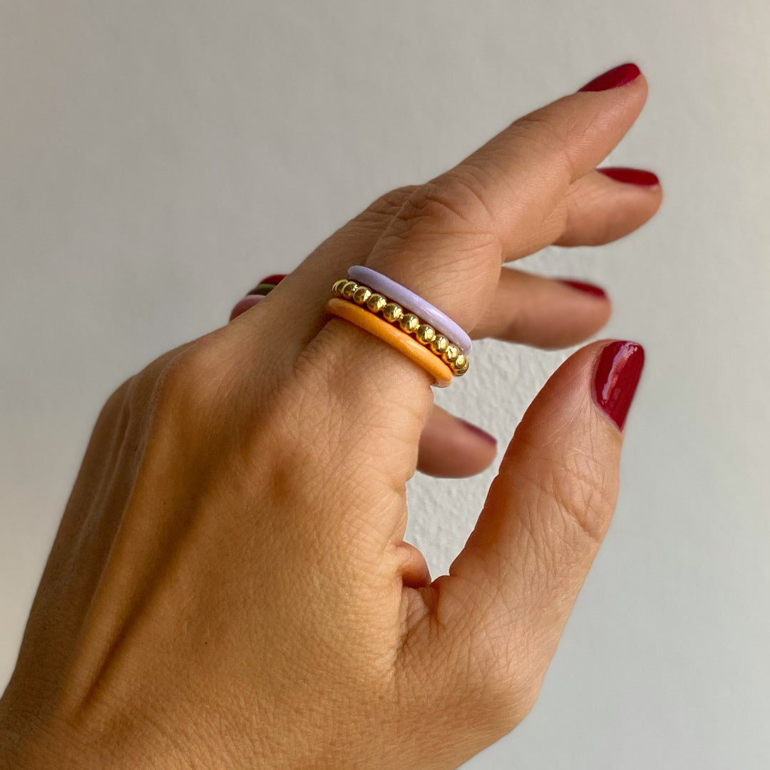 Ring Color Ball Gold Plated