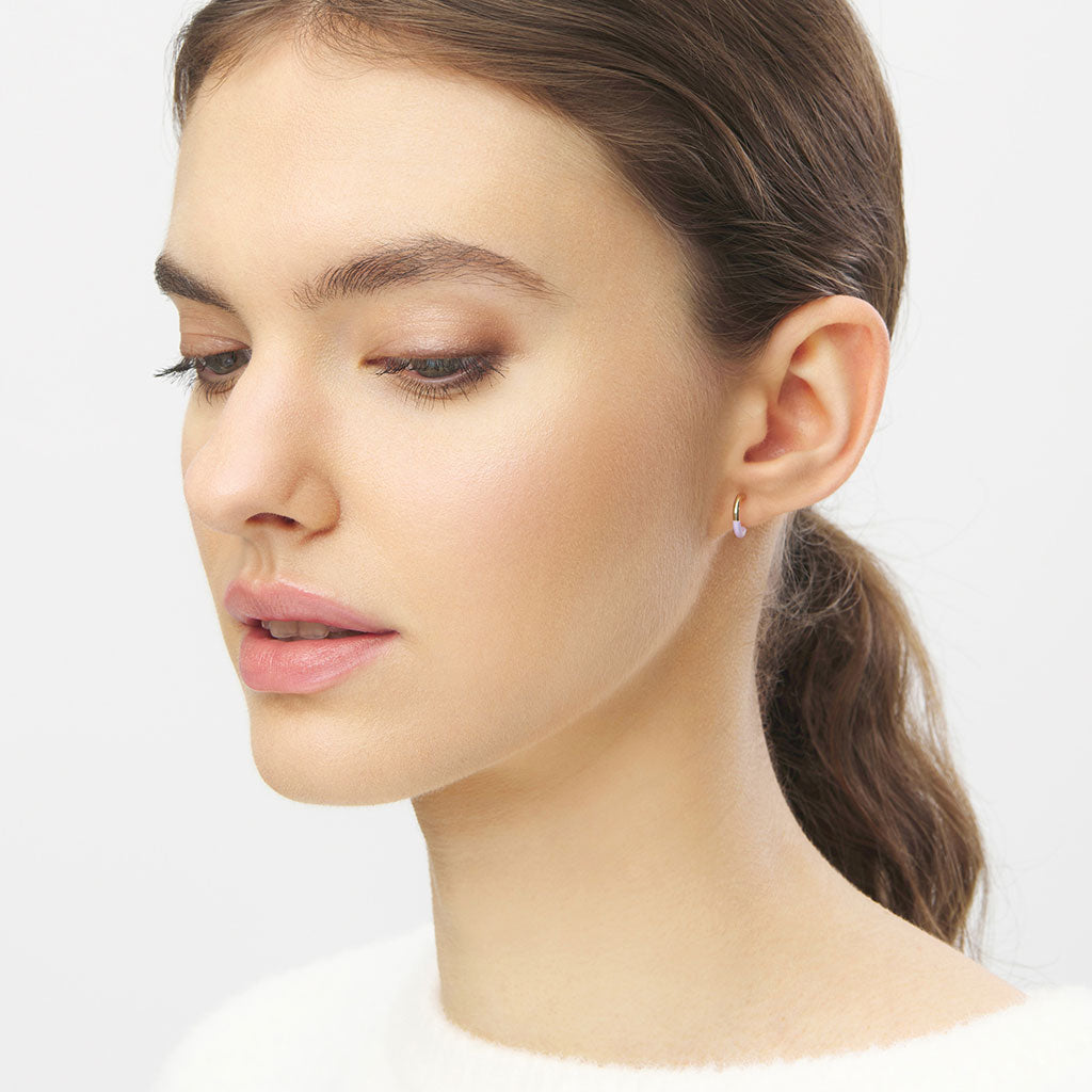 Oorbel Color Hoop Half Dip - purple
