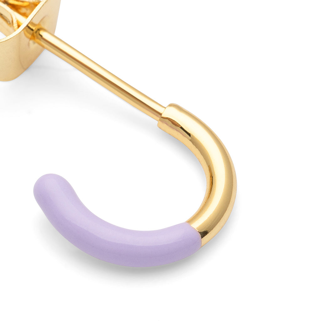 Oorbel Color Hoop Half Dip - purple