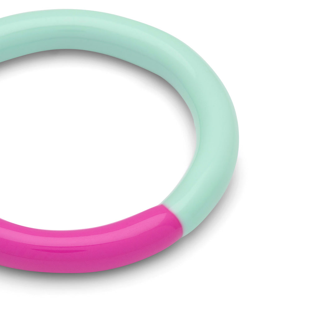 Ring - Double Color - Electric Fuchsia Pink-Mint