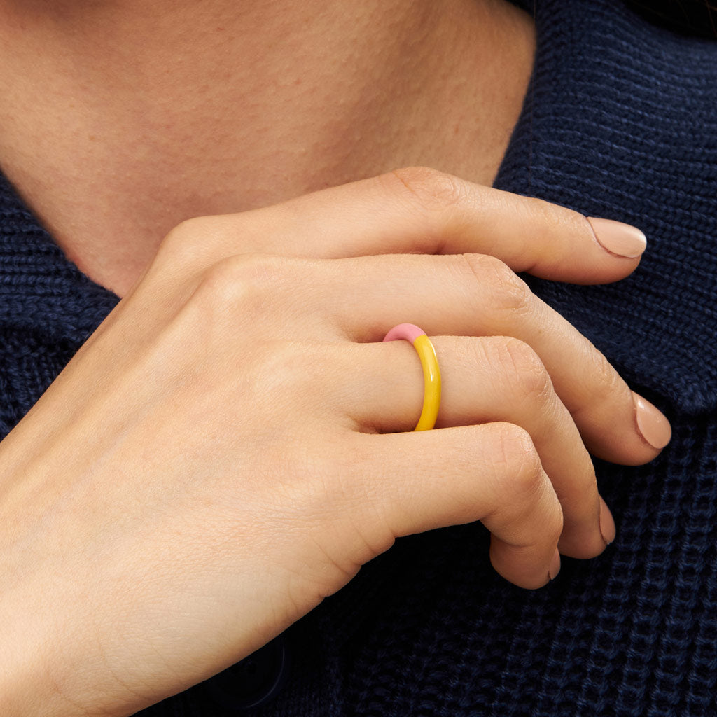 Ring - Double Color - Rose-Sunflower