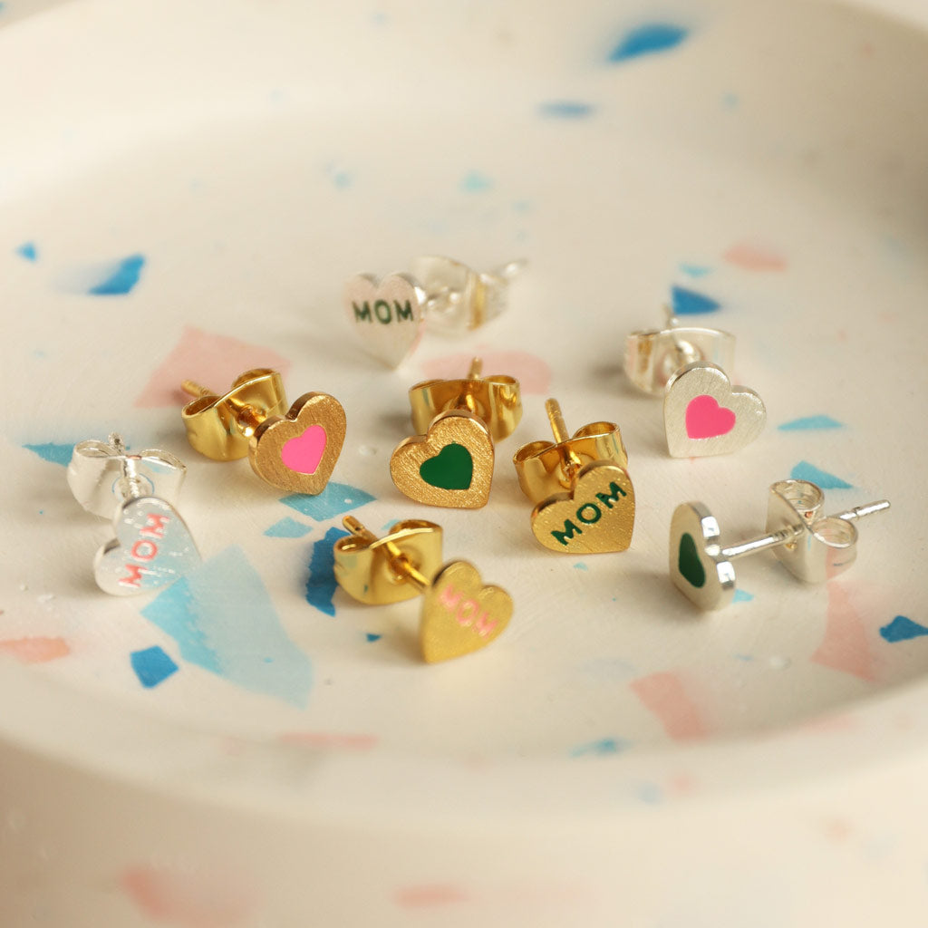 Oorbel Color Heart - pink