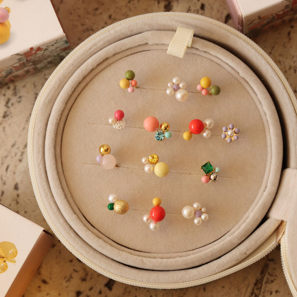 Oorbel Bouquet Rose Quartz