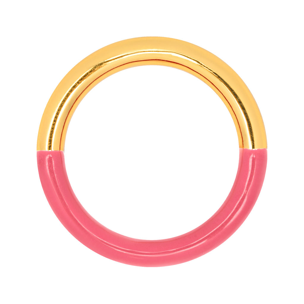 Ring - Double Color - Gold-Coral Pink