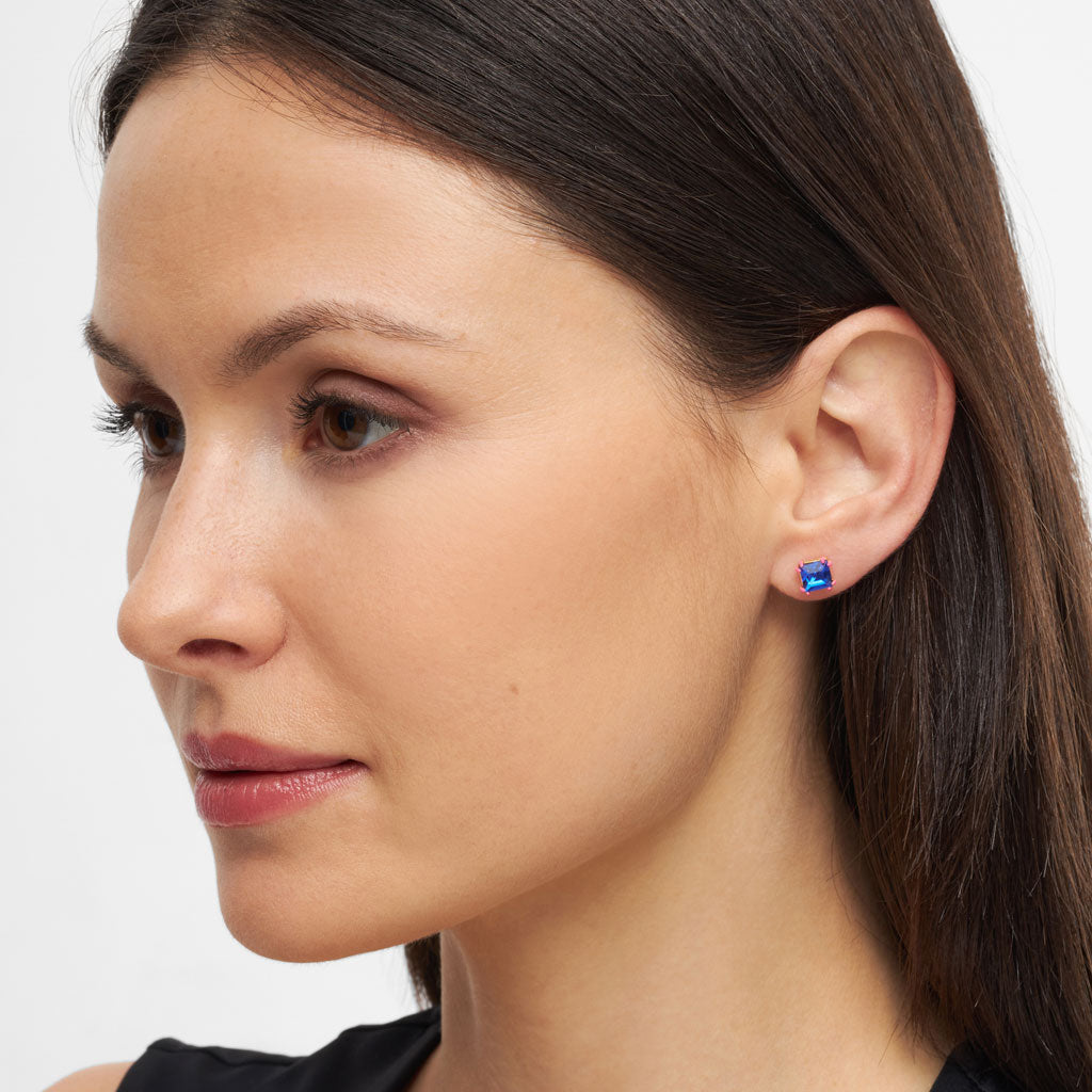 Oorbel Gala Crystal Bling - blue-pink