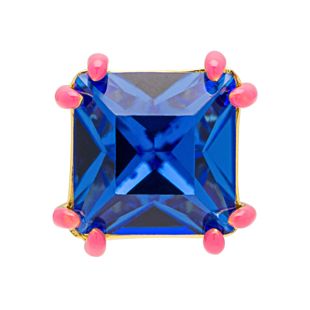 Oorbel Gala Crystal Bling - blue-pink