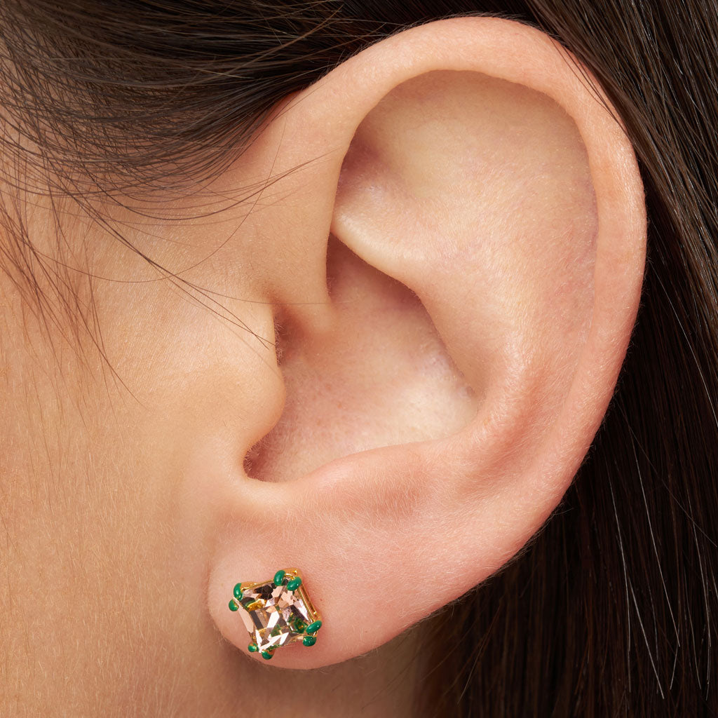Oorbel Gala Crystal Bling - rose-green