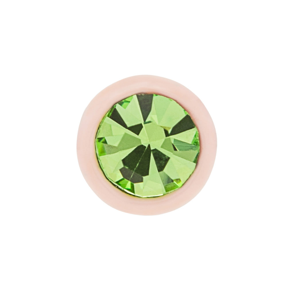 Oorbel Gala Crystal Round - Olivine-Silk Light Pink