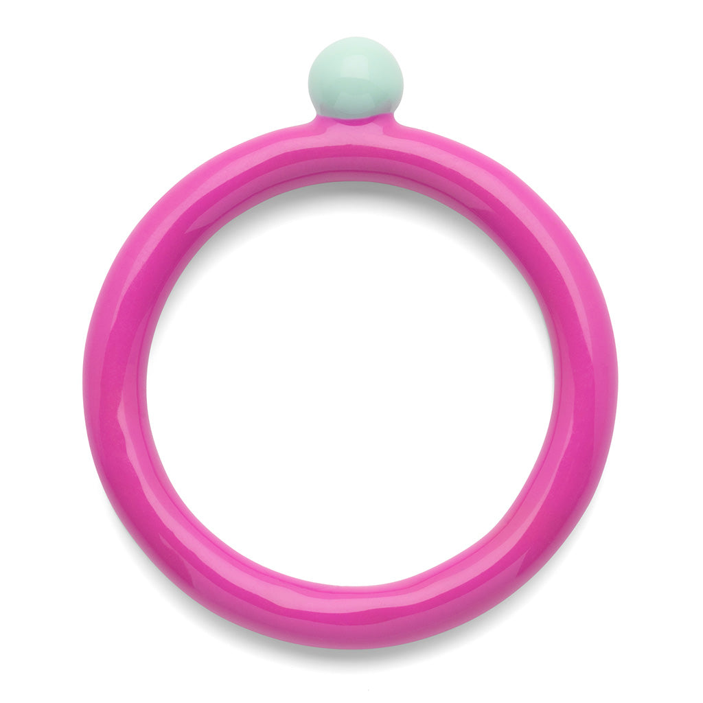 Ring - Color Top - Electric Fuchsia Pink-Mint