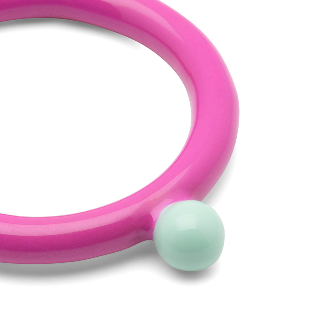 Ring - Color Top - Electric Fuchsia Pink-Mint