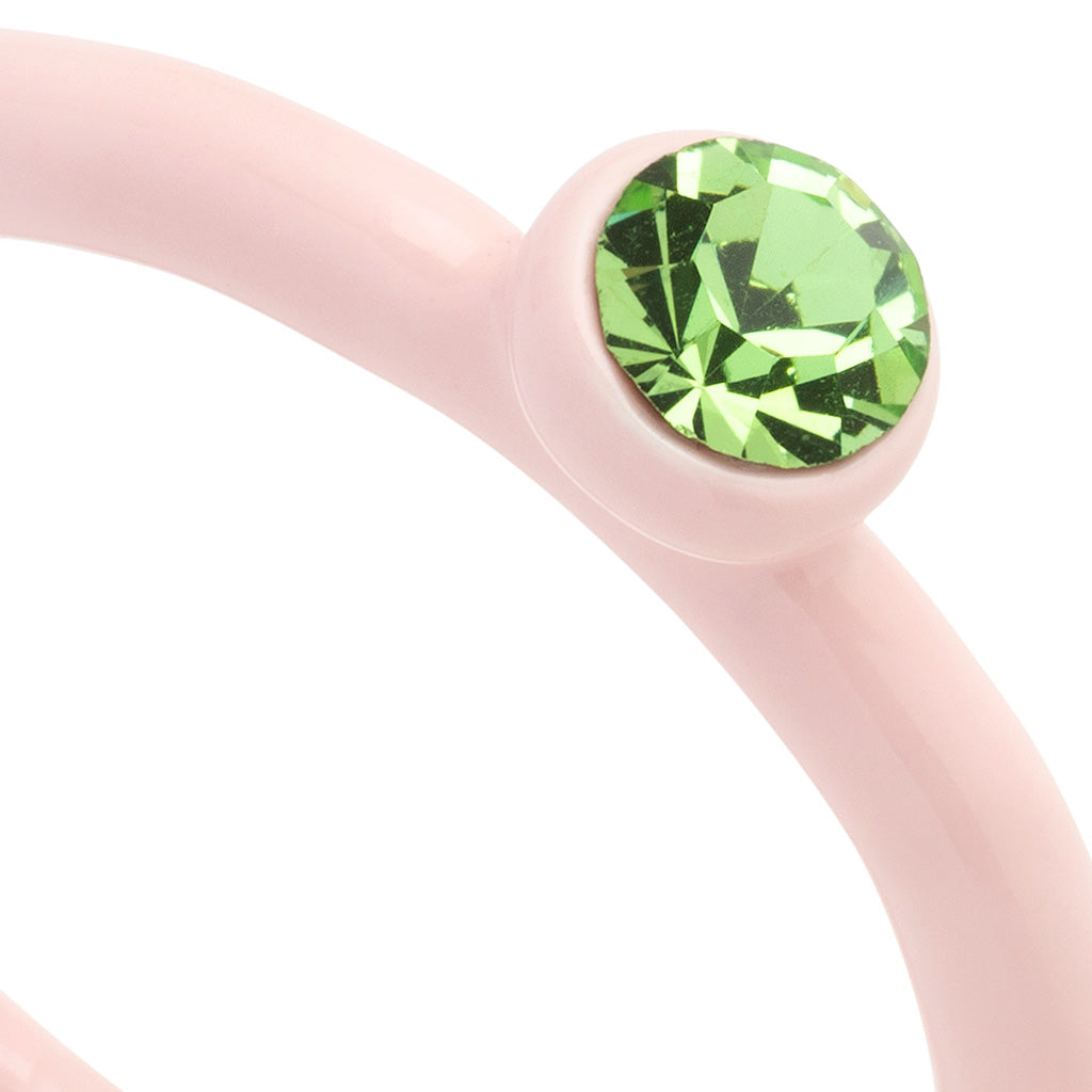 Ring Color Crystal Silk Light Pink