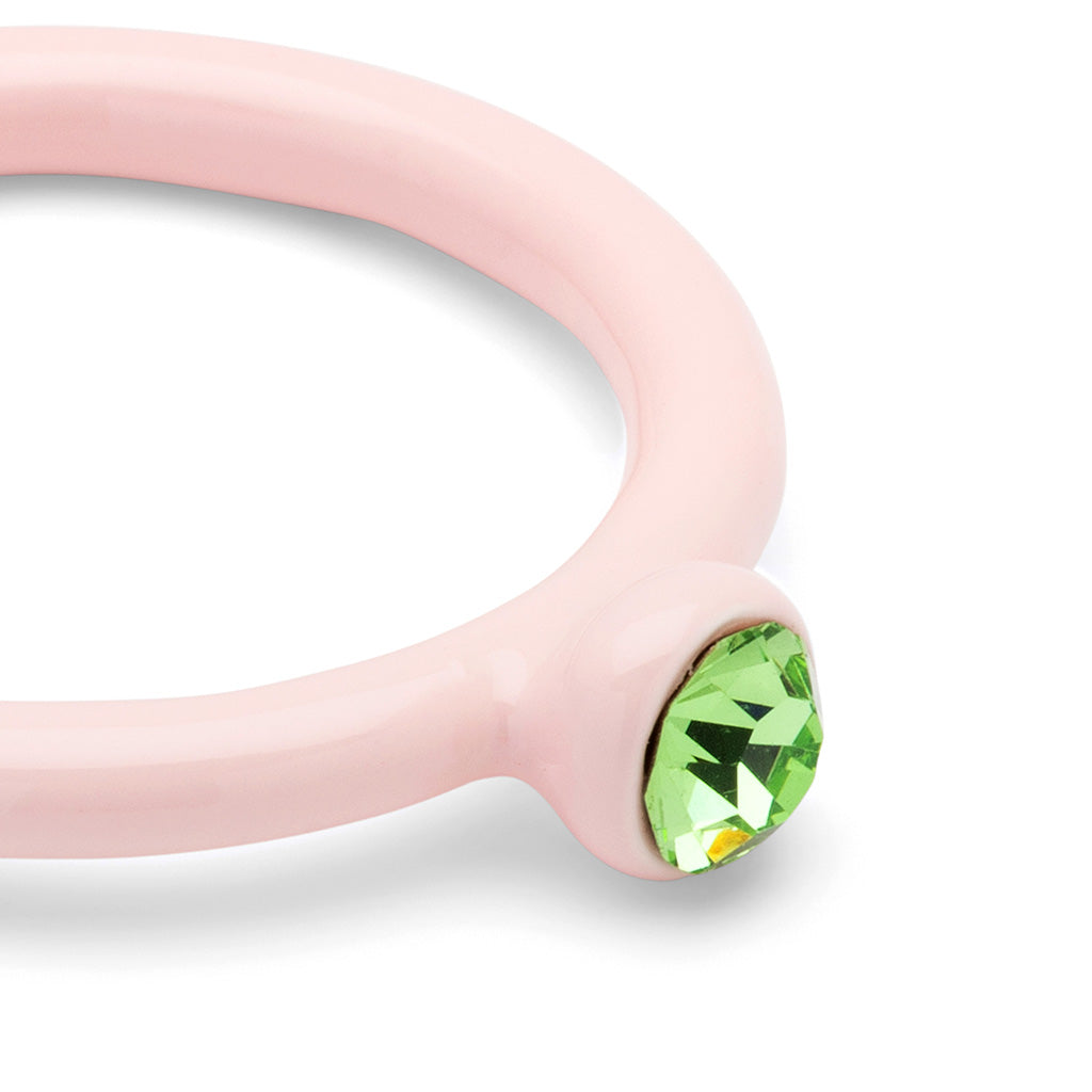 Ring Color Crystal Silk Light Pink