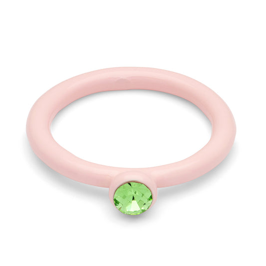 Ring Color Crystal Silk Light Pink