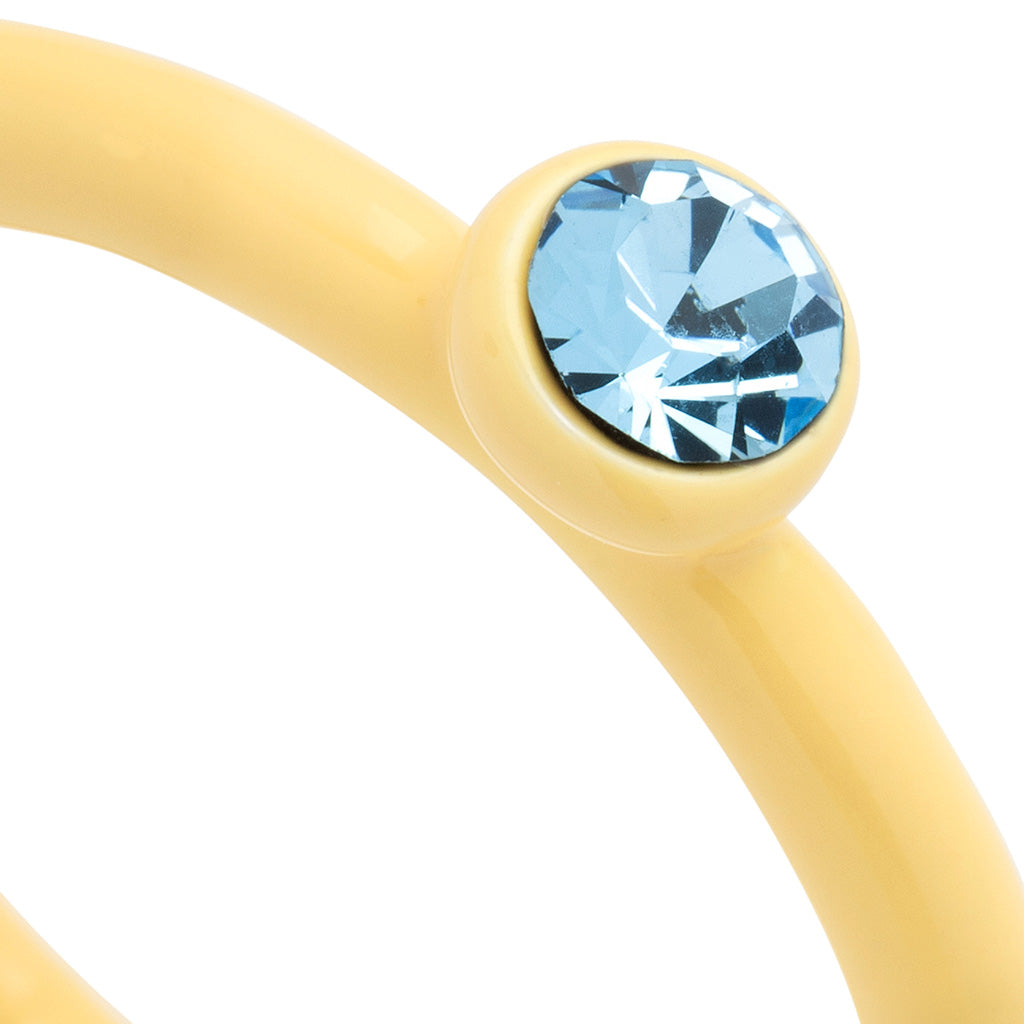 Ring Color Crystal Soft Yellow