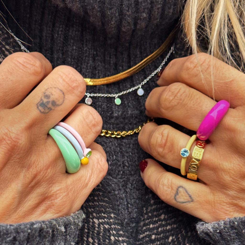 Ring Color Chunky Seasalt Green