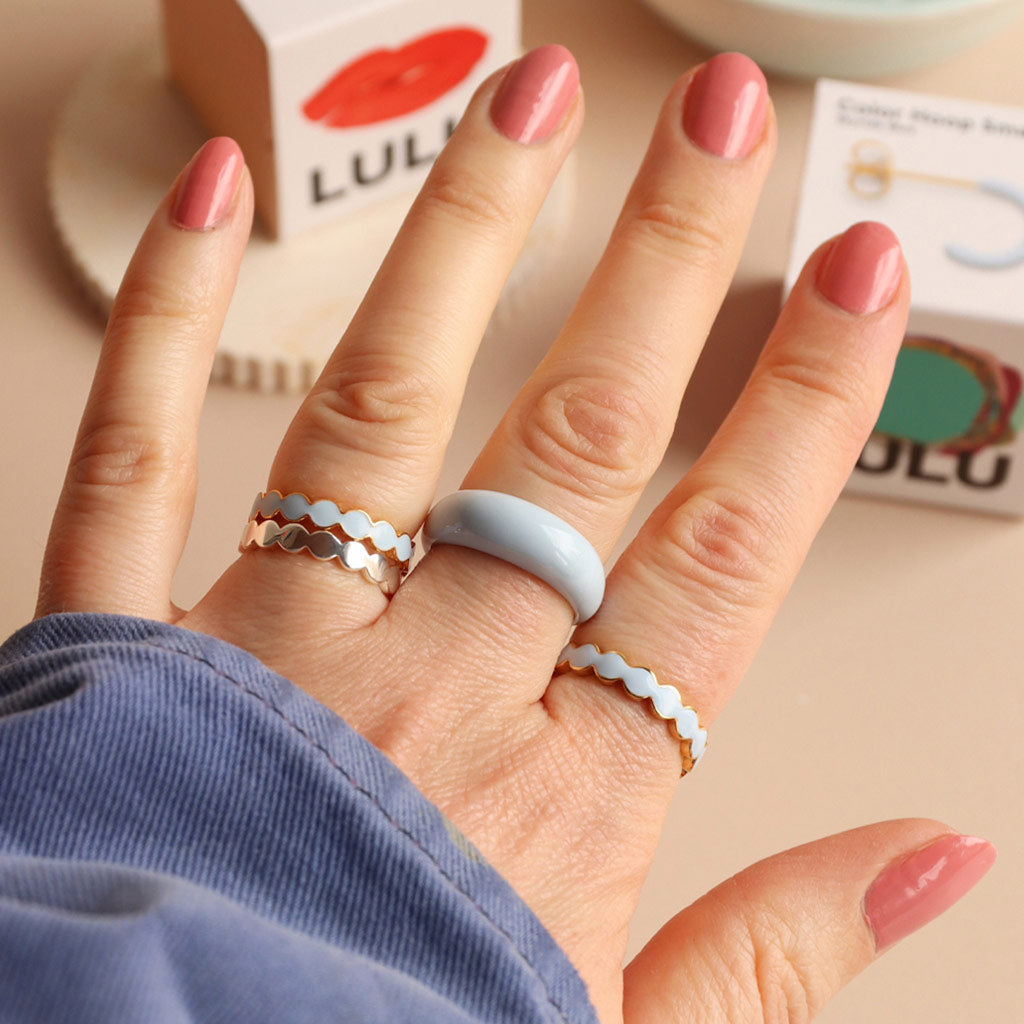 Ring Color Chunky Skyride Blue
