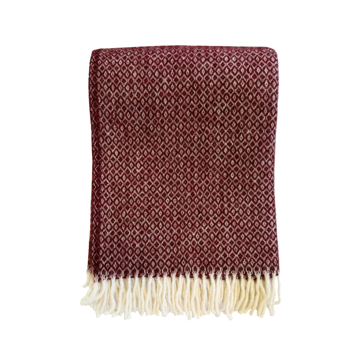 Wollen plaid Lima Burgundy