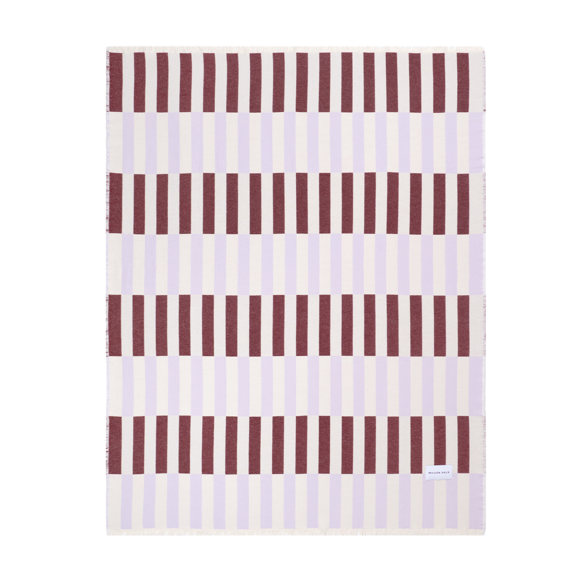 Katoenen plaid Tiles Lila Bordeaux