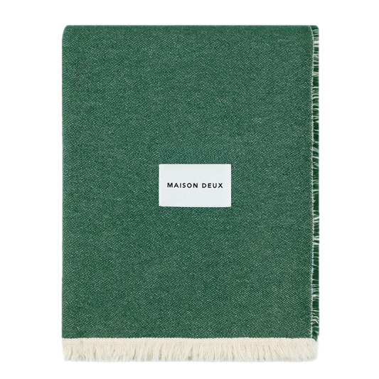 Katoenen plaid Check Bold Bosgroen Blauw