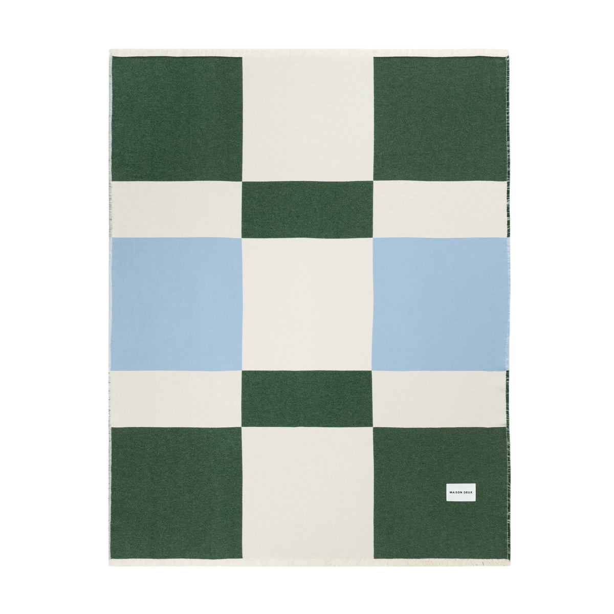 Katoenen plaid Check Bold Bosgroen Blauw