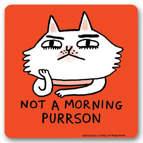 Onderzetter - Not a morning purrson