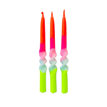 Load image into Gallery viewer, Candle Dip Dye Swirl Lollipop Flowers - set of 3
